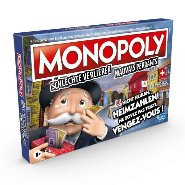 HASBRO E9972 - Familienspiel - Monopoly für schlechte Verlierer