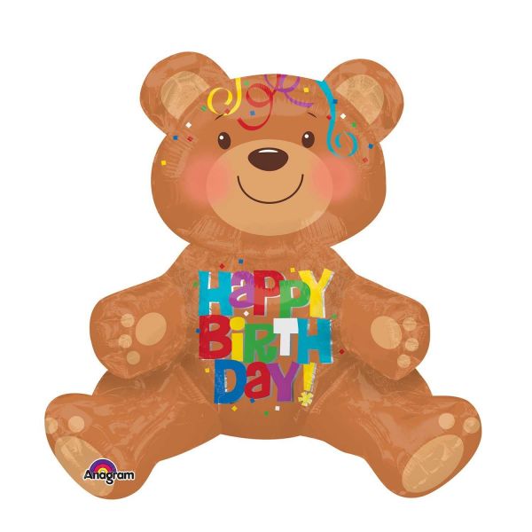 AMSCAN 3262601 - Folienballon - Happy Birthday Bär