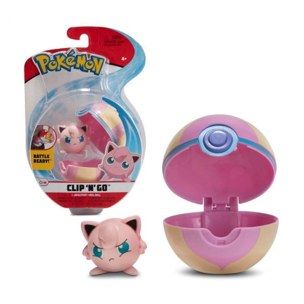 BOTI 37251 - Pokémon Figuren - Clip &#039;n&#039; Go™ Poké Ball und Pummeluff