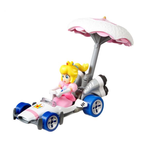 MATTEL GVD36 - Hot Wheels - Mario Kart, Princess Peach B-Dasher Peach Parasol