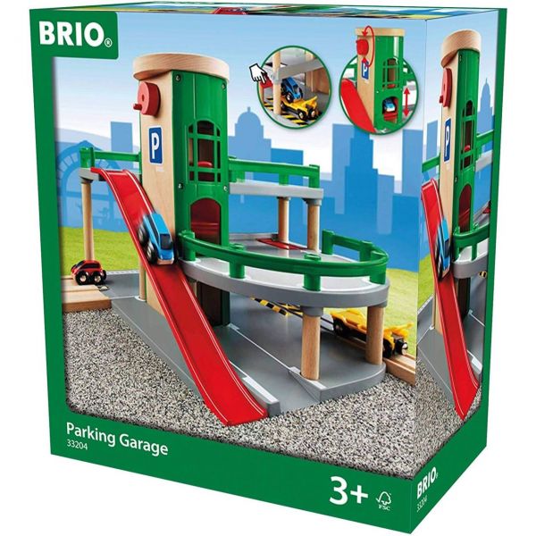 BRIO 33204 - Zielorte - Parkhaus, Straßen und Schienen