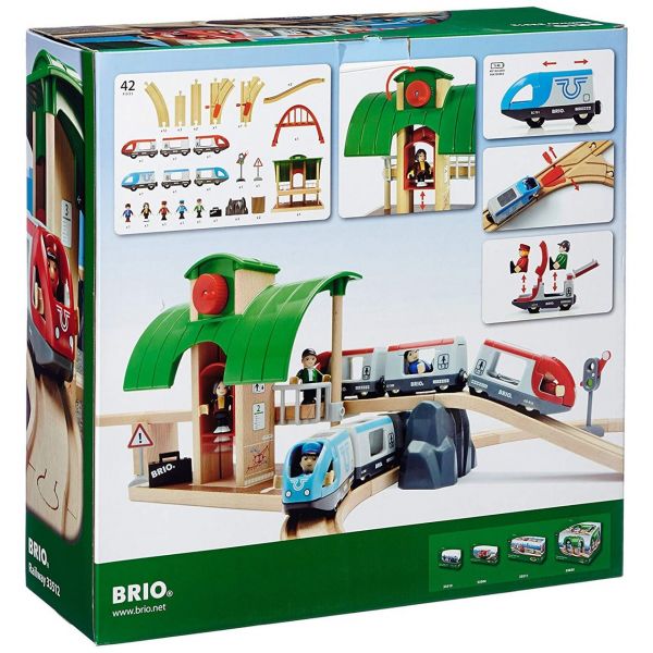 BRIO 33512 - Spielset - Großes BRIO Bahn Reisezug Set