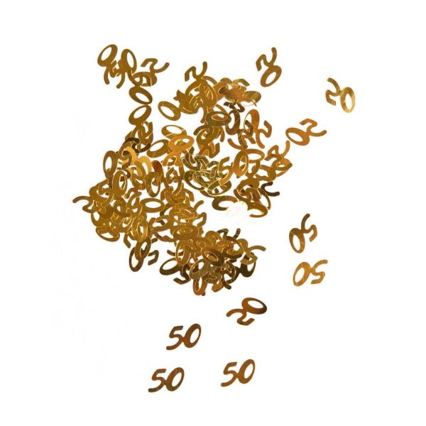TIB 15123 - Geburtstag &amp; Party - Konfetti - Zahl 50 Folien Konfetti gold, 15 g