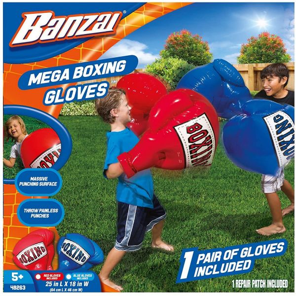 BANZAI 48263 - Gartenspielzeug - Bump n&#039; Bounce aufblasbare Boxhandschuhe 2 Stk
