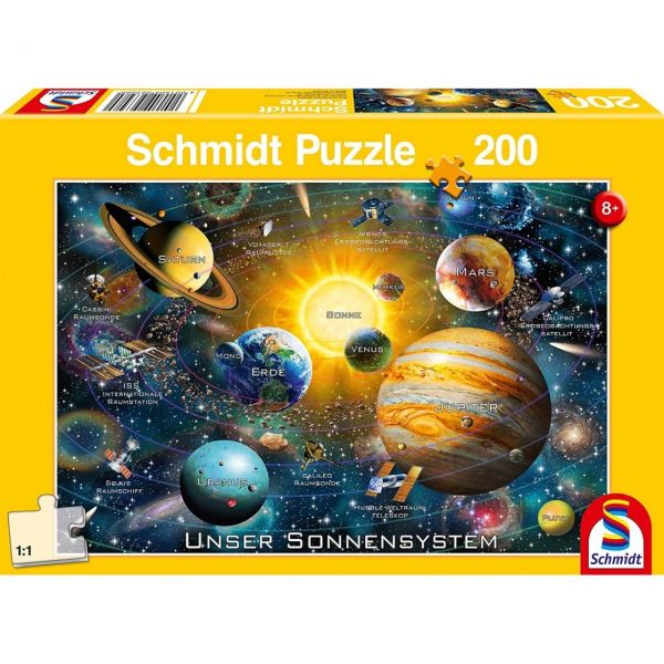 SCHMIDT 56308 - Puzzle - 56308 Unser Sonnensystem, 200 Teile Kinderpuzzle