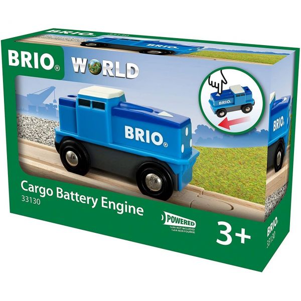 BRIO 33130 - Züge - Blaue Batterie Frachtlok
