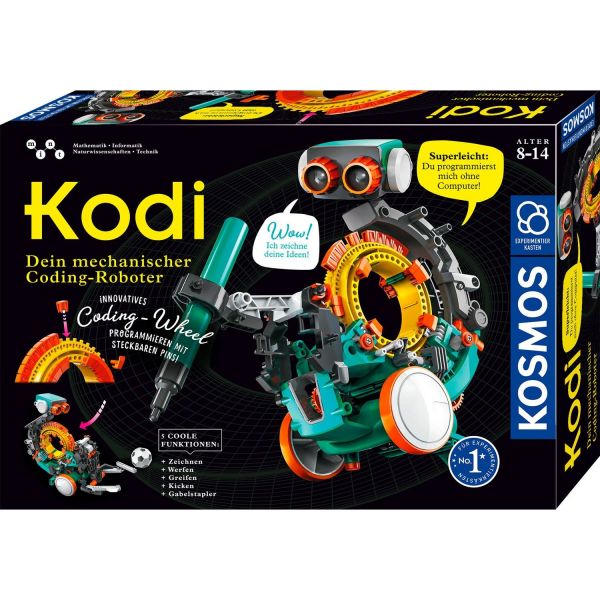 KOSMOS 620042 - Experimentierkasten - Kodi, Dein mechanischer Coding-Roboter