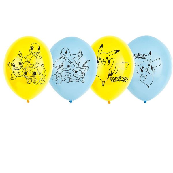 AMSCAN 9904826 - Pokemon - Luftballons, 27cm, 6 St