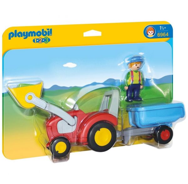 PLAYMOBIL 6964 - 1.2.3 - Traktor mit Anhänger