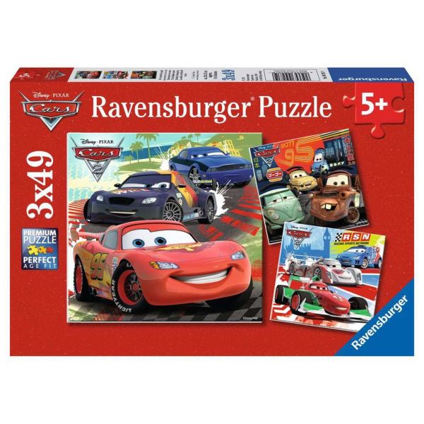 RAVENSBURGER 09281 - Puzzle - Weltweiter Rennspaß, 3x49 Teile