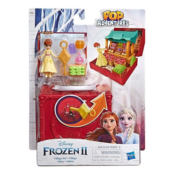 HASBRO E7080 - Disney Frozen II - Pop-Up Abenteuer Koffer Spiel-Set, DORFSET