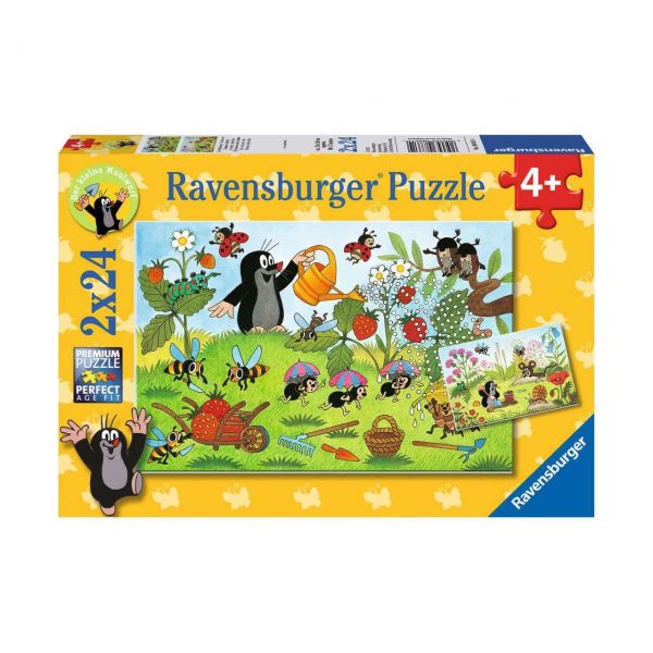 RAVENSBURGER 08861 - Puzzle - Der Maulwurf im Garten, 2x24 Teile